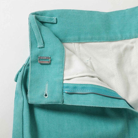 CHANEL COCO Button Cotton Gold Button Size:44 skirt green WS15060