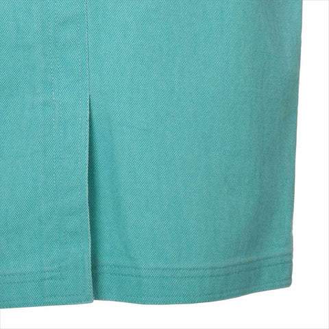 CHANEL COCO Button Cotton Gold Button Size:44 skirt green WS15060