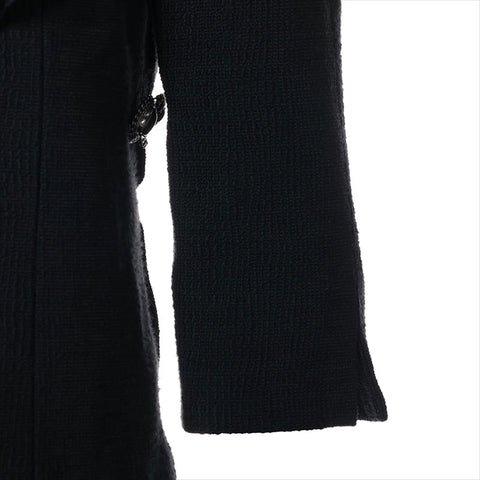 シャネル CHANEL  P38257W04477  コットン×ナイロン ココボタン Size:38 ジャケット ブラック WS15062