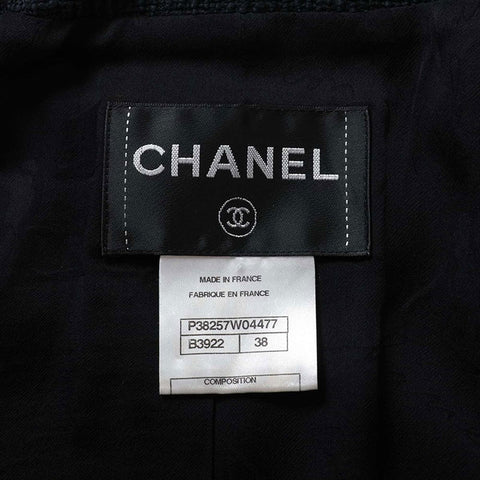 シャネル CHANEL  P38257W04477  コットン×ナイロン ココボタン Size:38 ジャケット ブラック WS15062
