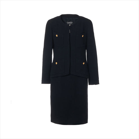 CHANEL Suit Size:38 setup Navy WS15065