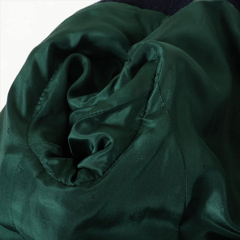 CHANEL COCO Button 93A Wool Suit P02118 Size:42 setup Green x navy WS15067