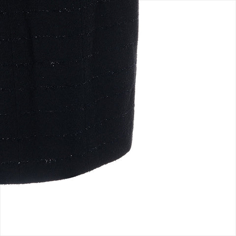 CHANEL 95A Wool x Nylon Suit PO5438 Fake Pearl Size:38 setup black WS15068