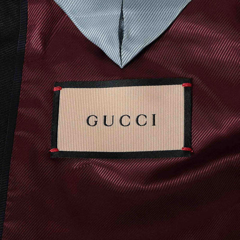 GUCCI Wool x Silk 625325 Size:52 tailored jacket black WS15069