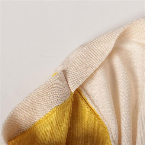 LOUIS VUITTON 14Stainless Steel Wool x Cashmere RW141W Size:M knit yellow WS15072