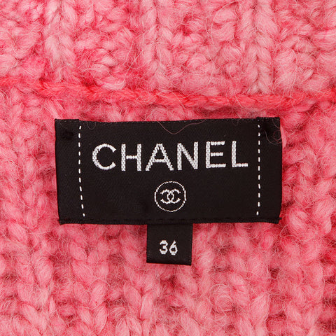 シャネル CHANEL アルパカウール ココボタン Size:36 ジャケット ピンク WS15075