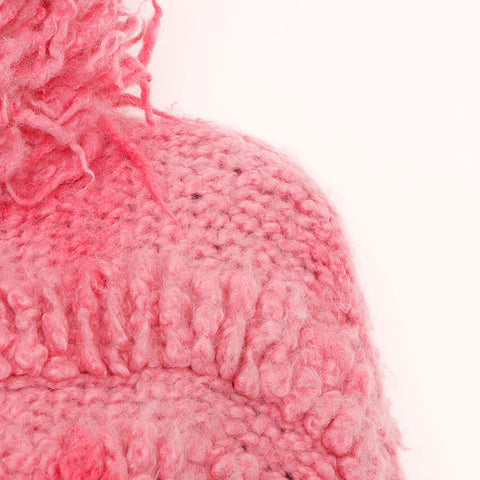 CHANEL Alpaca Wool COCO Button Size:36 Jacket pink WS15075