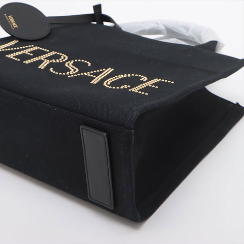 Versace Logo Canvas 2WAY Handbag Black WS15088