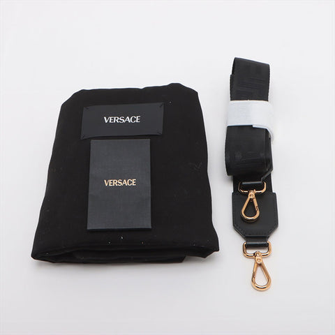 VERSACE:ロゴ 2way ハンドバッグ Versace Logo Canvas 2WAY Handbag Black WS15089 – NUIR VINTAGE