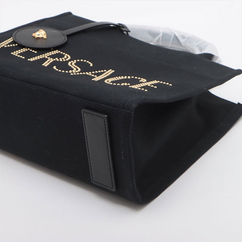 VERSACE Logo Canvas 2WAY Handbag black WS15090