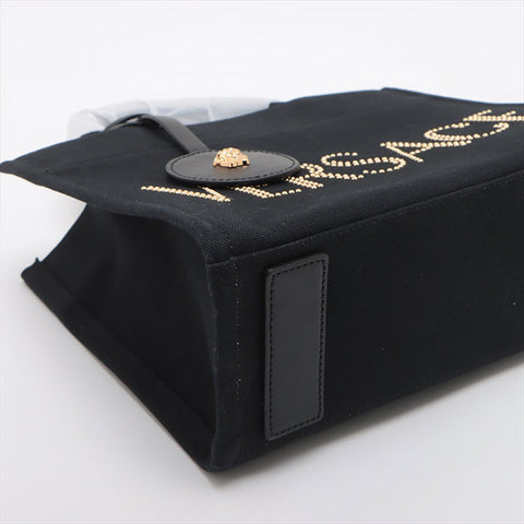 VERSACE Logo Canvas 2WAY Handbag black WS15092