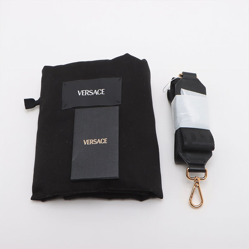 Versace Logo Canvas 2WAY Handbag Black WS15093 – NUIR VINTAGE