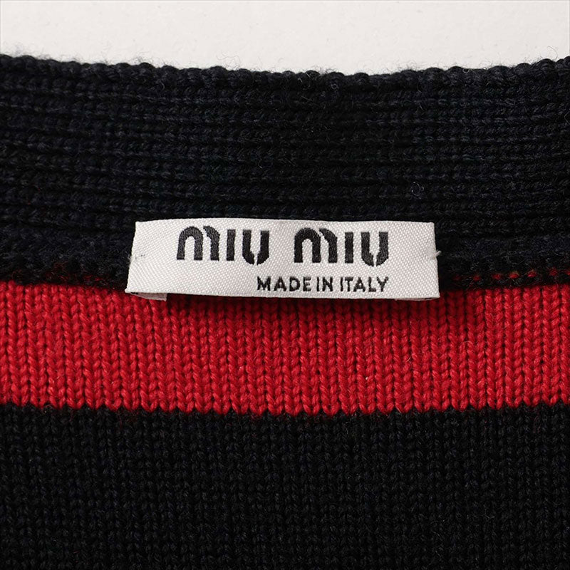 MIU MIU - ミュウ ミュウ Miu Miu 20年 ウール×ナイロン 38  MMF407 カーディガン ミュウミュウ 20年 ウール×ナイロン カーディガン 38 レディース
