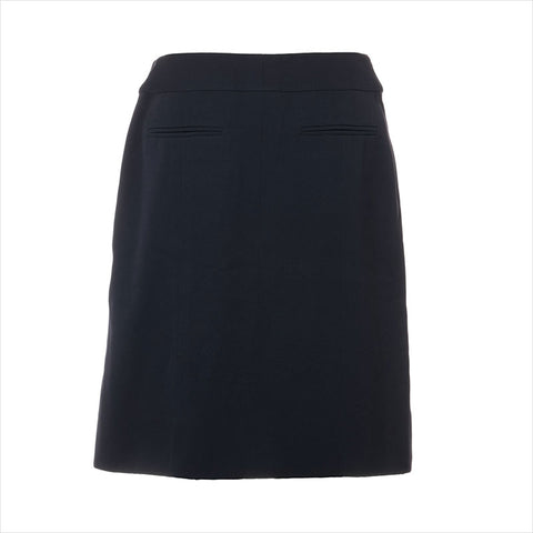 CHANEL COCO Button 96P Wool 38 P06492V04022 skirt Navy WS15098
