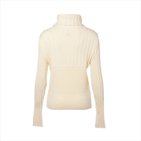 シャネル CHANEL ココマーク ウール ハイネックニット ニット アイボリー WS15099
