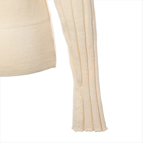 CHANEL COCO Mark Wool High Neck Knit knit Ivory WS15099