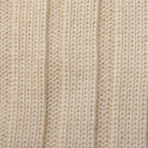 CHANEL COCO Mark Wool High Neck Knit knit Ivory WS15099