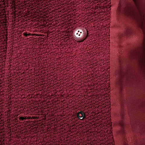 CHANEL COCO Button 98A Wool x Nylon Set P11509V06767 suit Bordeaux WS15101