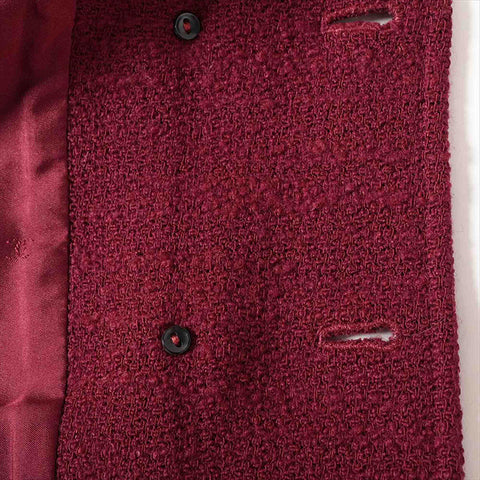 CHANEL COCO Button 98A Wool x Nylon Set P11509V06767 suit Bordeaux WS15101