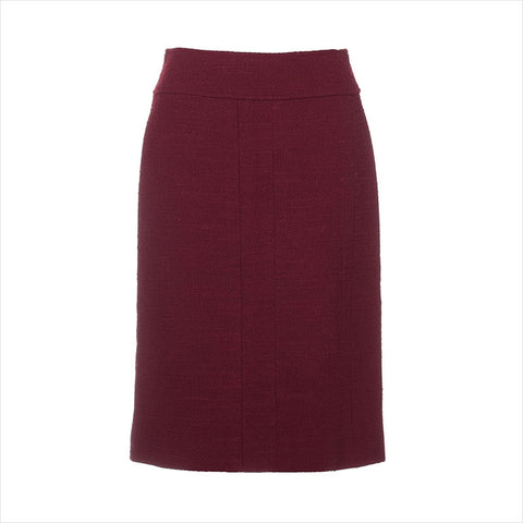 CHANEL COCO Button 98A Wool x Nylon Set P11509V06767 suit Bordeaux WS15101