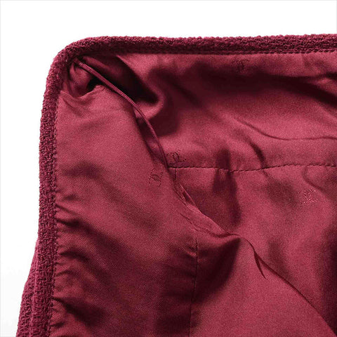 CHANEL COCO Button 98A Wool x Nylon Set P11509V06767 suit Bordeaux WS15101
