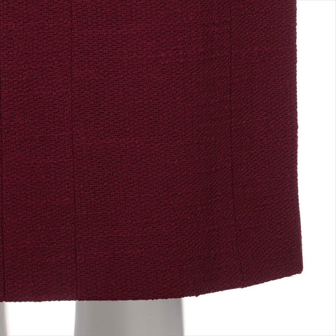 CHANEL COCO Button 98A Wool x Nylon Set P11509V06767 suit Bordeaux WS15101