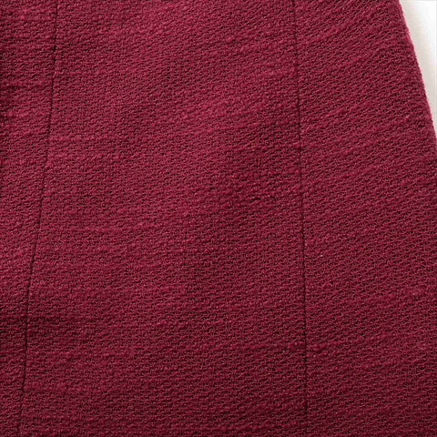 CHANEL COCO Button 98A Wool x Nylon Set P11509V06767 suit Bordeaux WS15101