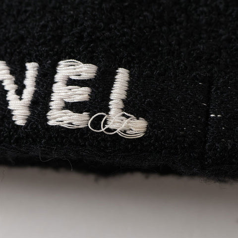 Chanel Coco Button 95A Wolle X Nylon P05747V04386 Jacke Schwarz WS15107