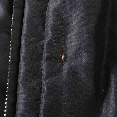 Chanel Silk Long manteau de castor manteau de fourrure noire WS15110