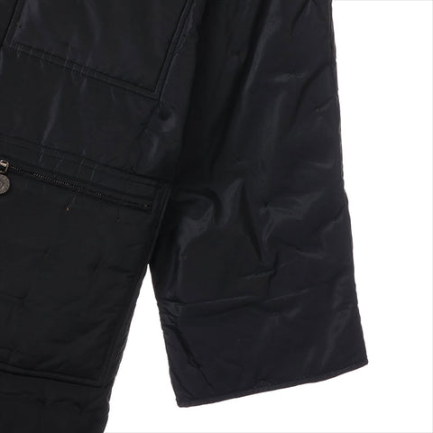 香奈儿丝绸长外套海狸皮大衣黑色WS15110