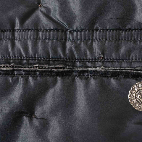 Chanel Silk Long Coat Biberpelz Mantel Schwarz WS15110