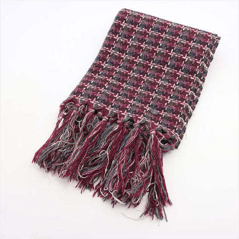 Chanel Chanel Minffler Tweed silencieux Bordeaux WS15112