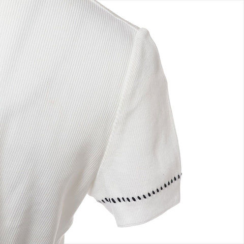 Chanel Coco Mark 96P Cotton P06574W03007 Short-sleeved T-shirt Black x White WS15113