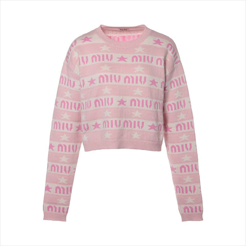 Miu Miu Size:36 MML551 2021 cashmere knit White x pink WS15116