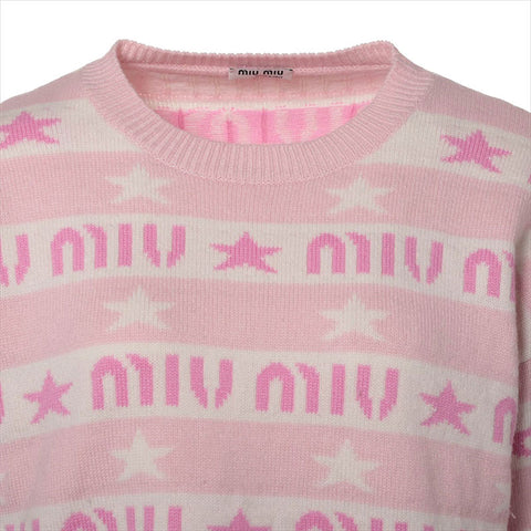 Miu Miu Size:36 MML551 2021 cashmere knit White x pink WS15116