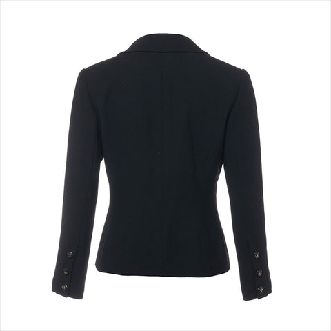 Chanel Coco Button 95C Wolle P04435 Jacke Schwarz WS15119