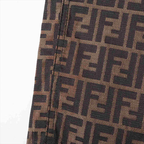 Fendi Zucca Baumwollhose Schwarz x Brown WS15121