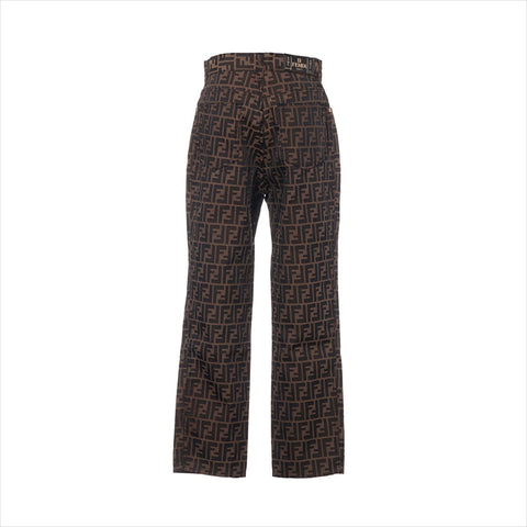 Fendi Zucca棉裤黑色X棕色WS15121