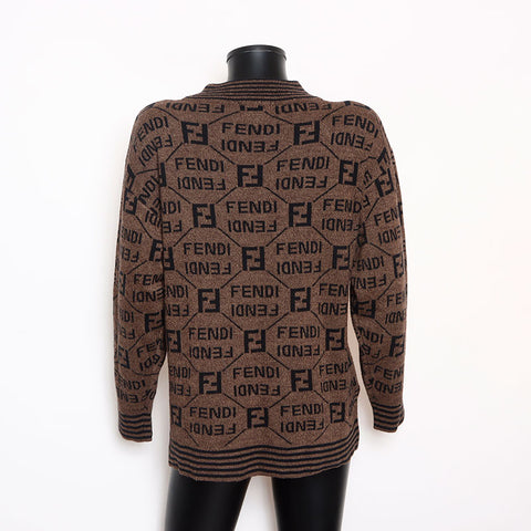 FENDI Logo knit Brown WS15122