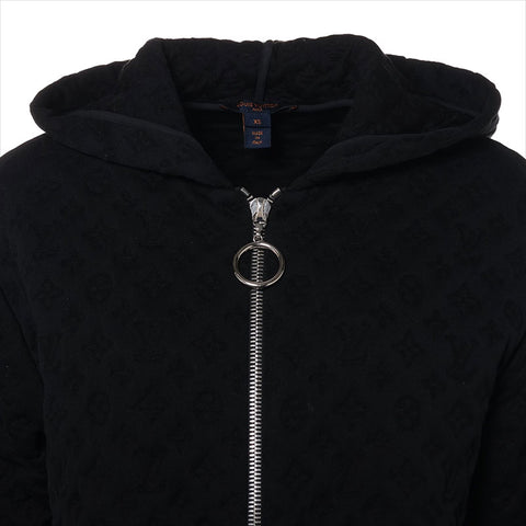 Louis Vuitton Louis Vuitton 18Aw Cotton RW182W Monogramme à sweat à capuche noir WS15130