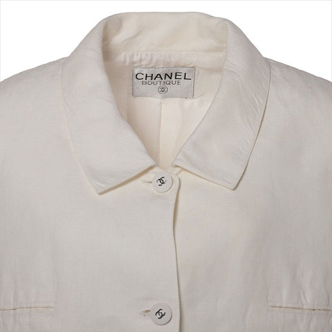 Chanel Coco -Taste Leinen ohne Qualitätsschicht White WS15131