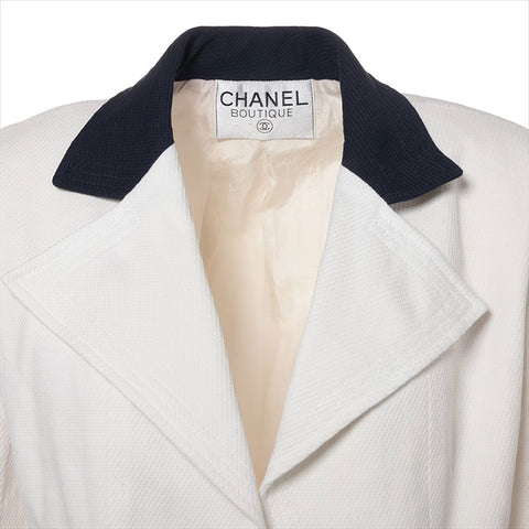 Chanel Coco Mark Chain Belt Jacket White WS15138