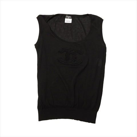 Chanel Coco Mark Cotton P38569K02604 débardeur noir WS15140