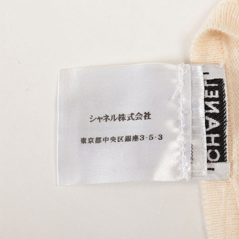 Chanel Coco Button Cashmere Knit Dress P40686K02963 Fake Pearl Dress Beige WS15142