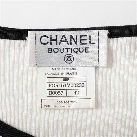 Chanel Coco Button 95P Cotton T-shirt PO5161V00233 Short-sleeved T-shirt White WS15144