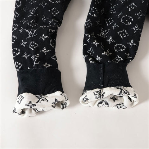 路易威顿路易·维顿22AW棉花RM222Q会标渐变连帽衫黑色WS15147