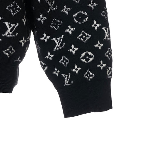 ルイ・ヴィトン LOUIS VUITTON 22AW コットン RM222Q モノグラムグラディエント パーカー ブラック WS15147
