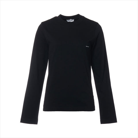 BALENCIAGA Size:XS Cotton Logo 2017 Long-sleeved T-shirt black WS15148