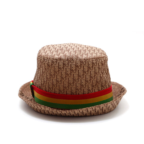 克里斯蒂安·迪奥(Christian Dior Bucket)帽子rasta帽子棕色WS1514