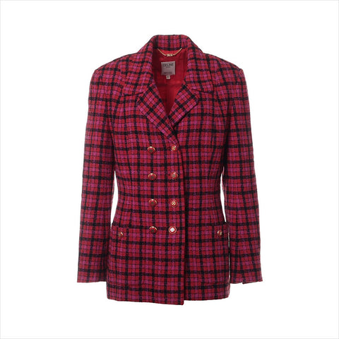 CELINE Size:40 COCO Button cashmere Jacket multicolor WS15157